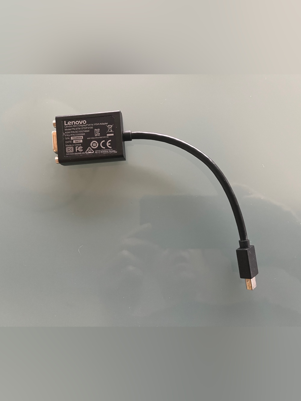 Lenovo Mini-Display Port to VGA Adapter Cable STM STDP3100 ASM P/N SC10G74844